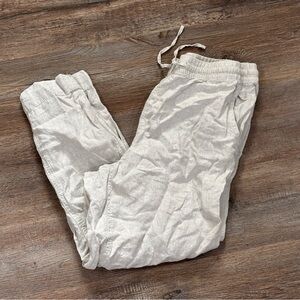 LL Bean Linen Straight Leg Pants 14 Regular